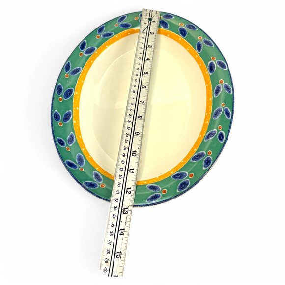 Royal Doulton Cabana 13 inch Platter Green Blue Yellow New - Picture 6 of 6